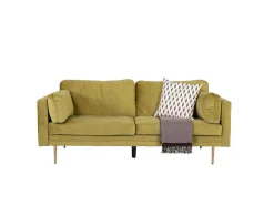 Boom Bank 3 Persoons Velours Groen.-Vente-unique Online