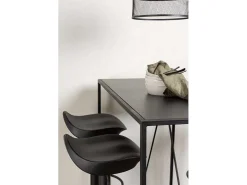 Brea Barmeubelset Bartafel Zwart En 4 Adesto Barstoelen Zwart.-Vente-unique Outlet