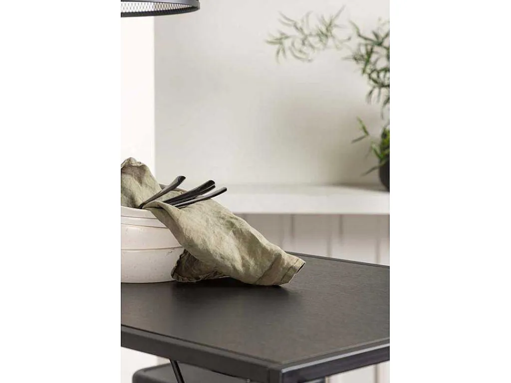 Brea Barmeubelset Bartafel Zwart En 4 Tempe Barstoelen Zwart.-Vente-unique New