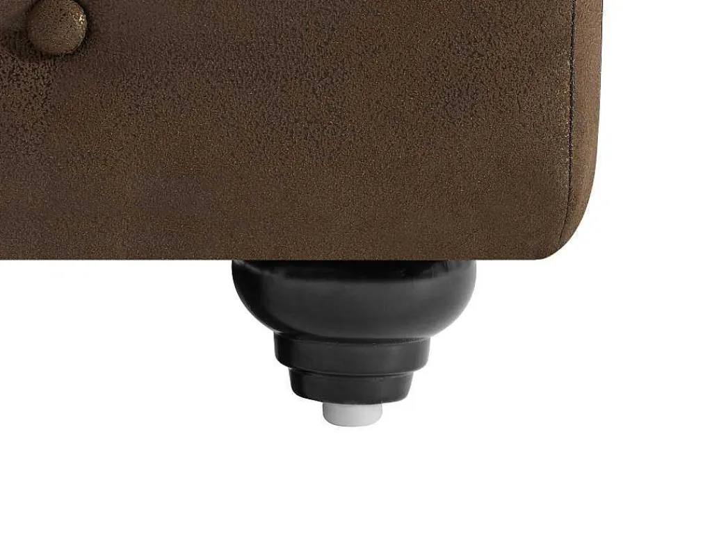 Brede Hoekbank Van Microvezel Met Verouderd Leereffect Chesterfield-Vente-unique Best
