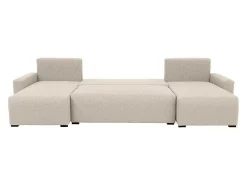 Brede Hoekslaapbank Van Beige Stof Ladazia-Vente-unique Outlet