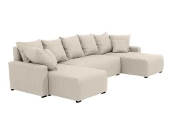 Brede Hoekslaapbank Van Beige Stof Ladazia-Vente-unique Outlet