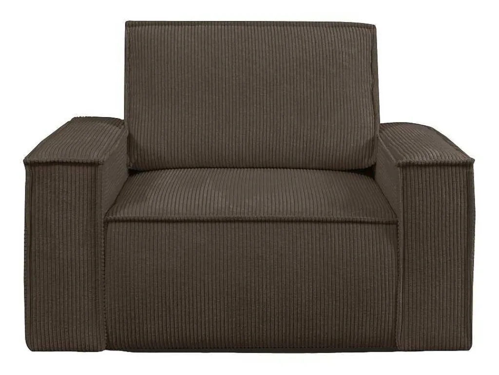 Bruine Fauteuil Van Ribfluweel Amelia-Vente-unique Hot