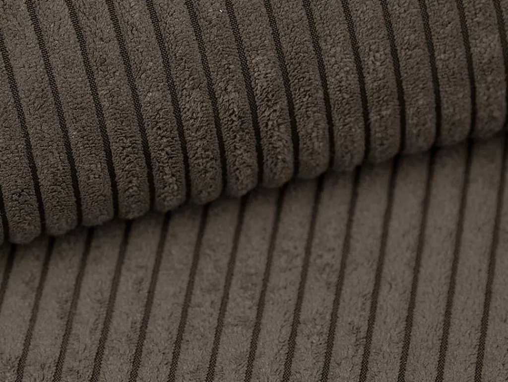 Bruine Fauteuil Van Ribfluweel Amelia-Vente-unique Hot