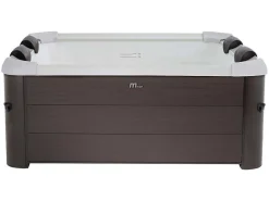 Bruine Halfharde Spa Met 6 Plaatsen Met Accessoires - 120 Stralen - L160 X B160 X H65 Cm - Makemo Van-Mspa Best