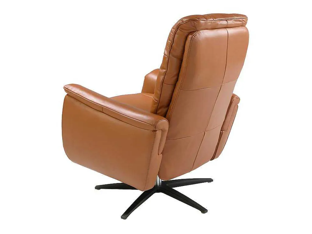 Bruine Leren Draaifauteuil 5117-Angel Cerda New
