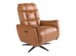 Bruine Leren Draaifauteuil 5117-Angel Cerda New