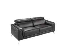 Bruine Leren 3-Zitsbank Met Relaxmechanisme 6051-Angel Cerda Outlet