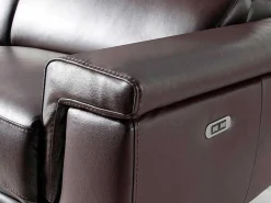 Bruine Leren 3-Zitsbank Met Relaxmechanisme 6051-Angel Cerda Outlet