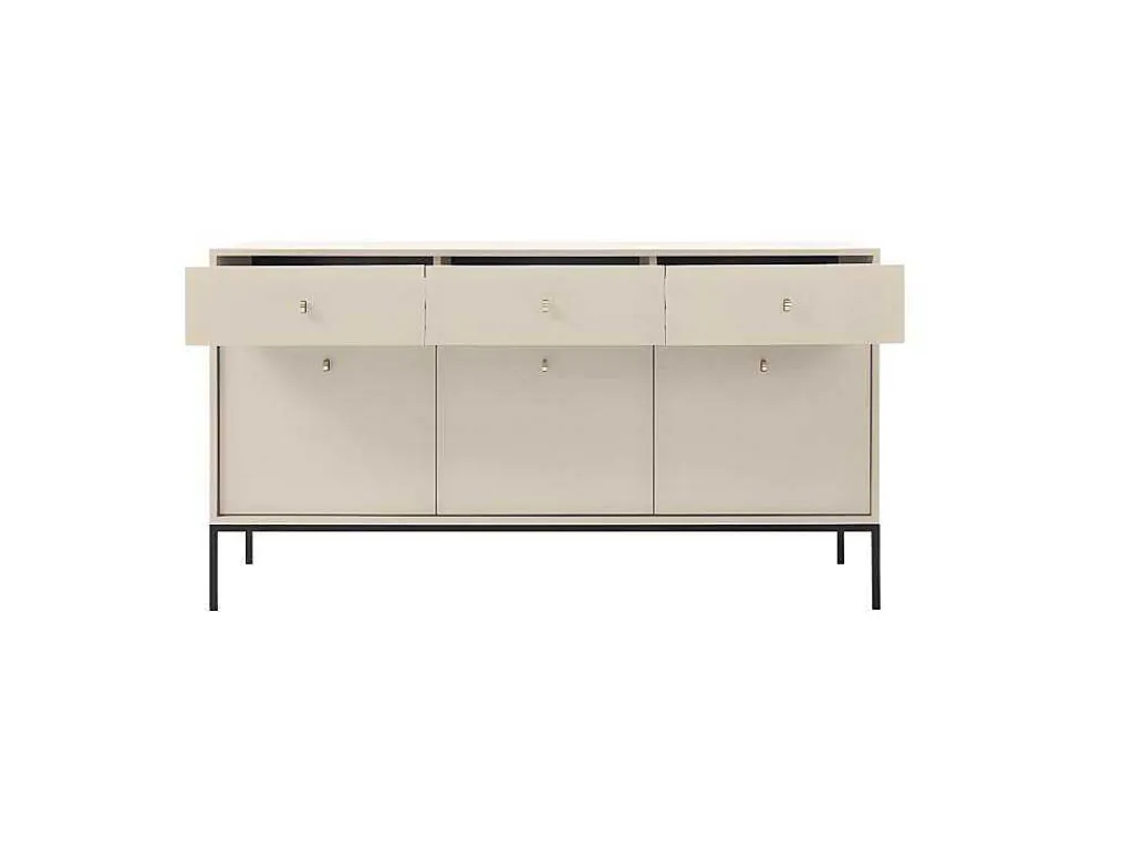 Buffetkast - 3 Laden En 3 Deuren - Beige - Bogdan-Vente-unique Sale