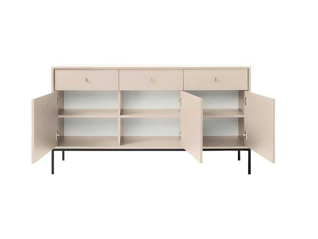Buffetkast - 3 Laden En 3 Deuren - Beige - Bogdan-Vente-unique Sale