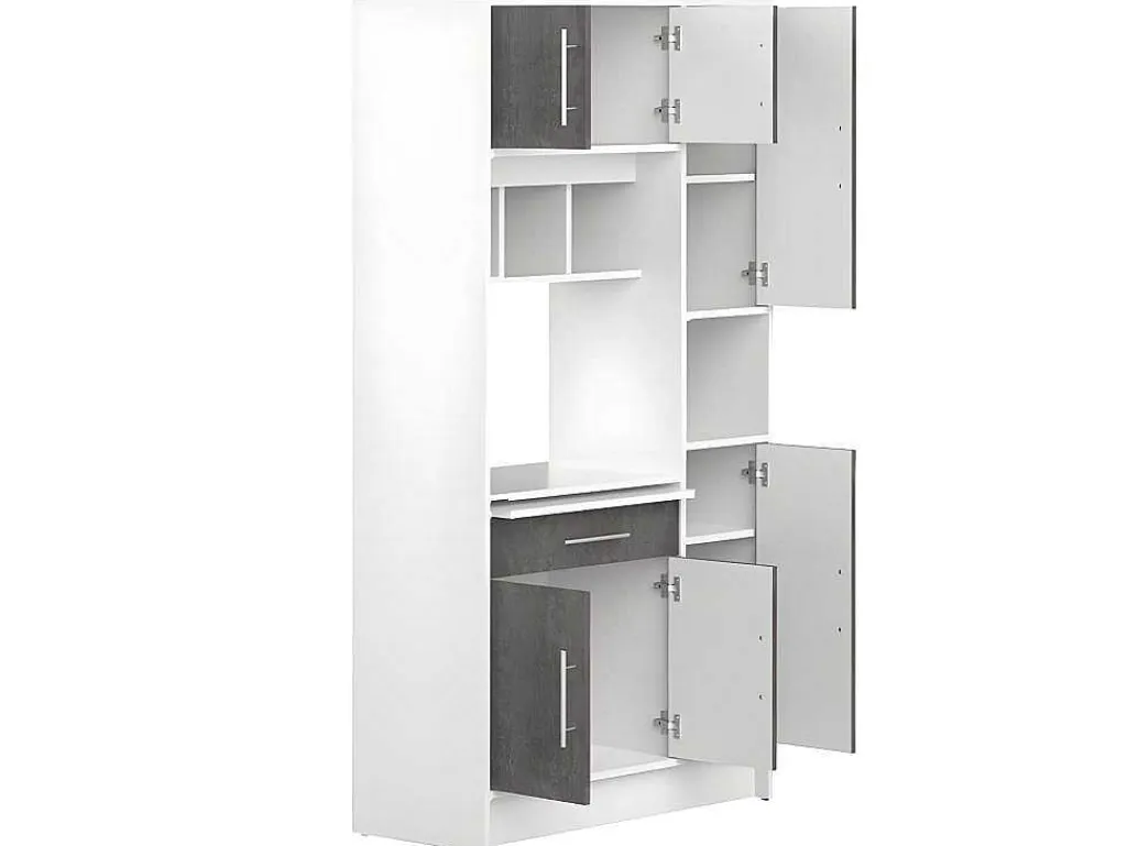 Buffetkast Mady - 5 Deuren & 1 Lade - Witte Betonkleur-Vente-unique Sale