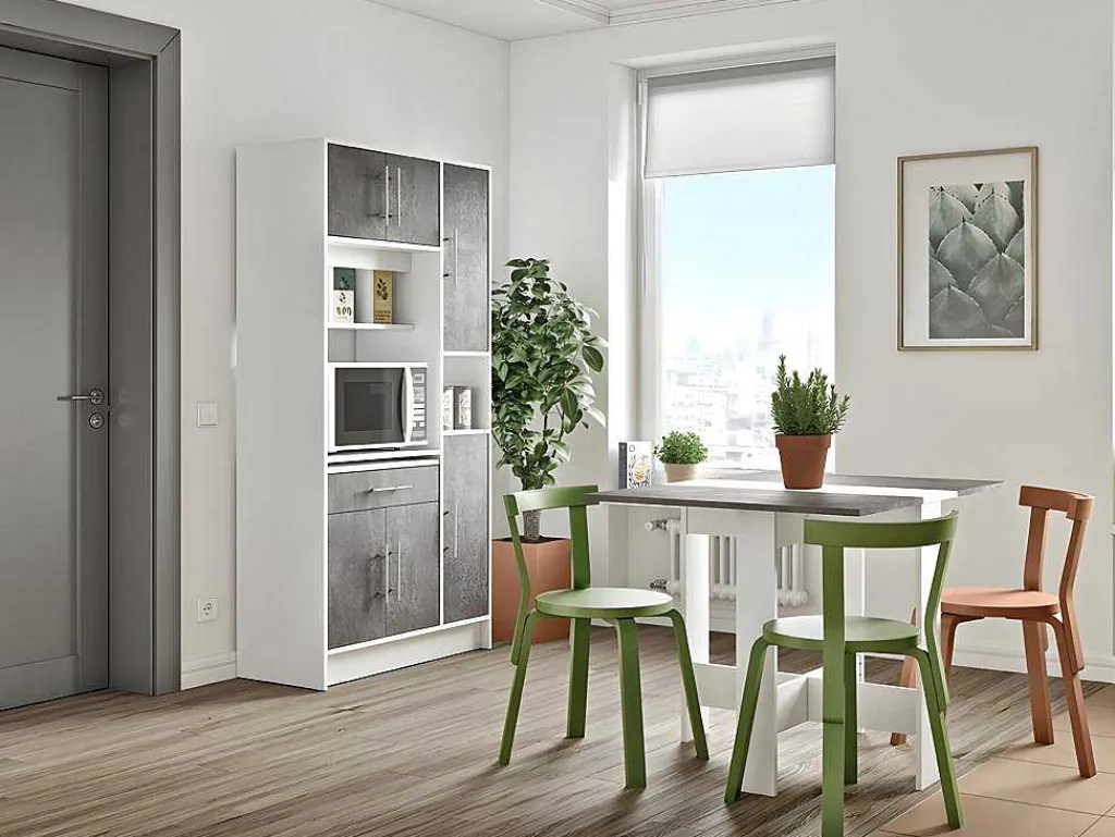 Buffetkast Mady - 5 Deuren & 1 Lade - Witte Betonkleur-Vente-unique Sale