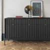 Buffetkast Met 3 Deuren En 3 Laden - Zwart - Liouba - Van-PASCAL MORABITO