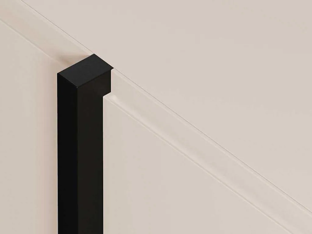 Buffetkast Met 4 Deuren Van Mdf - Beige En Zwart - Luvonia-Vente-unique Discount