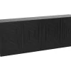 Buffetkast Met 4 Deurtjes Van Mdf - Zwart - Mezulia-Vente-unique Sale