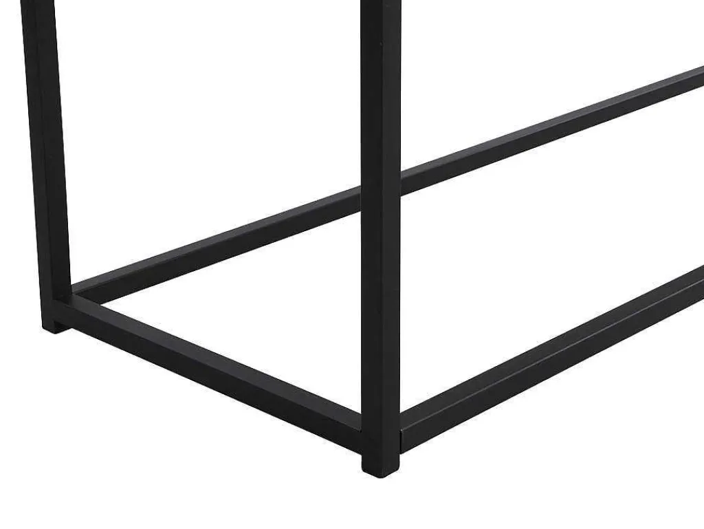 Buffetkast Met 2 Lades Van Mdf, Gehard Glas En Metaal - Donker Naturel - Camata-Vente-unique Best