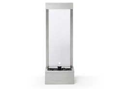 Buitenfontein Van Roestvrij Staal En Glas Met Ledverlichting - H108 Cm - Zilverkleurig - Panga-MYLIA
