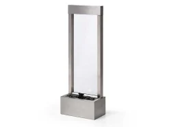 Buitenfontein Van Roestvrij Staal En Glas Met Ledverlichting - H108 Cm - Zilverkleurig - Panga-MYLIA