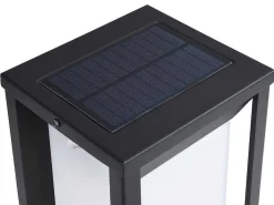 Buitenwandlamp Op Zonne-Energie Met Led - L. 15 X H. 30 Cm - Metaal - Zwart - Fozzano-SOLARGEO Outlet