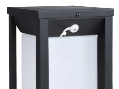 Buitenwandlamp Op Zonne-Energie Met Led - L. 15 X H. 30 Cm - Metaal - Zwart - Fozzano-SOLARGEO Outlet