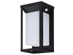 Buitenwandlamp Op Zonne-Energie Met Led - L. 15 X H. 30 Cm - Metaal - Zwart - Fozzano-SOLARGEO Outlet