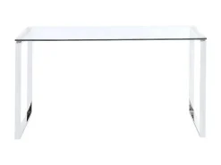 Bureau Freya - Gehard Glas En Verchroomd Metaal-Vente-unique
