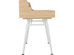 Bureau Larcos Met Opbergruimte - Eik & Wit-Vente-unique New