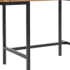 Bureau Met 3 Lades - Mdf En Metaal - Naturel En Goudkleurig - Lisela-Vente-unique Outlet