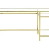 Bureau Met 2 Rekken - Gehard Glas En Staal - Goudkleurig - Tizio - Van-PASCAL MORABITO Online