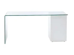 Bureau Muriel Met Opbergruimte - 4 Laden - Gehard Glas & Mdf-Vente-unique Hot