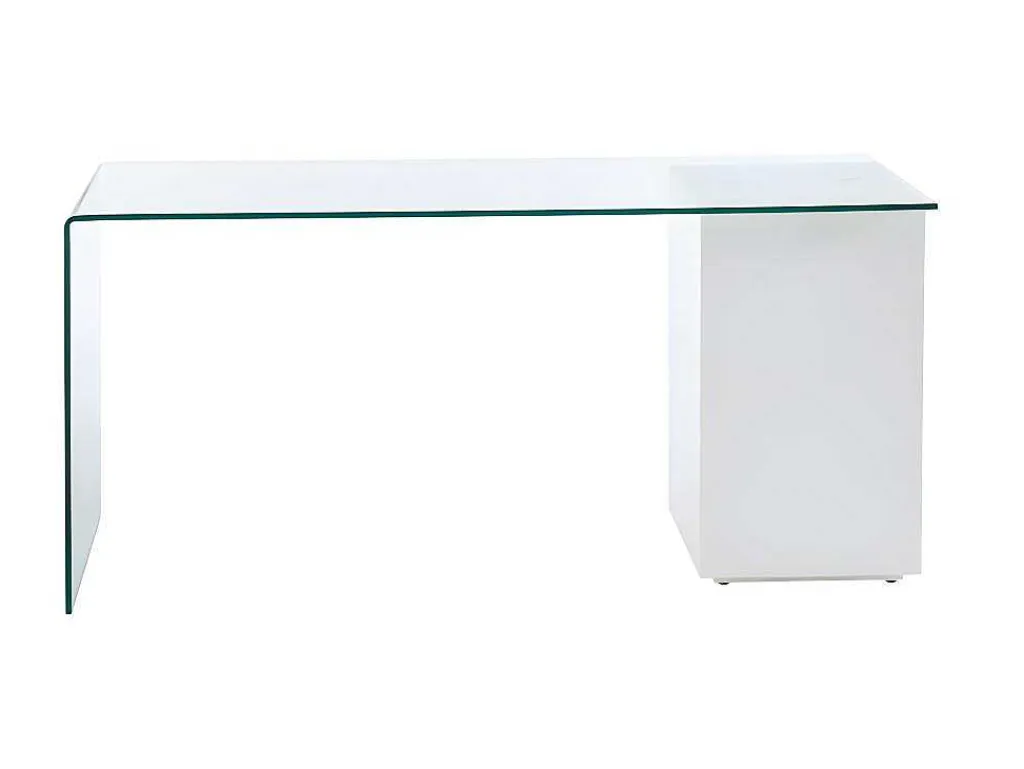 Bureau Muriel Met Opbergruimte - 4 Laden - Gehard Glas & Mdf-Vente-unique Hot