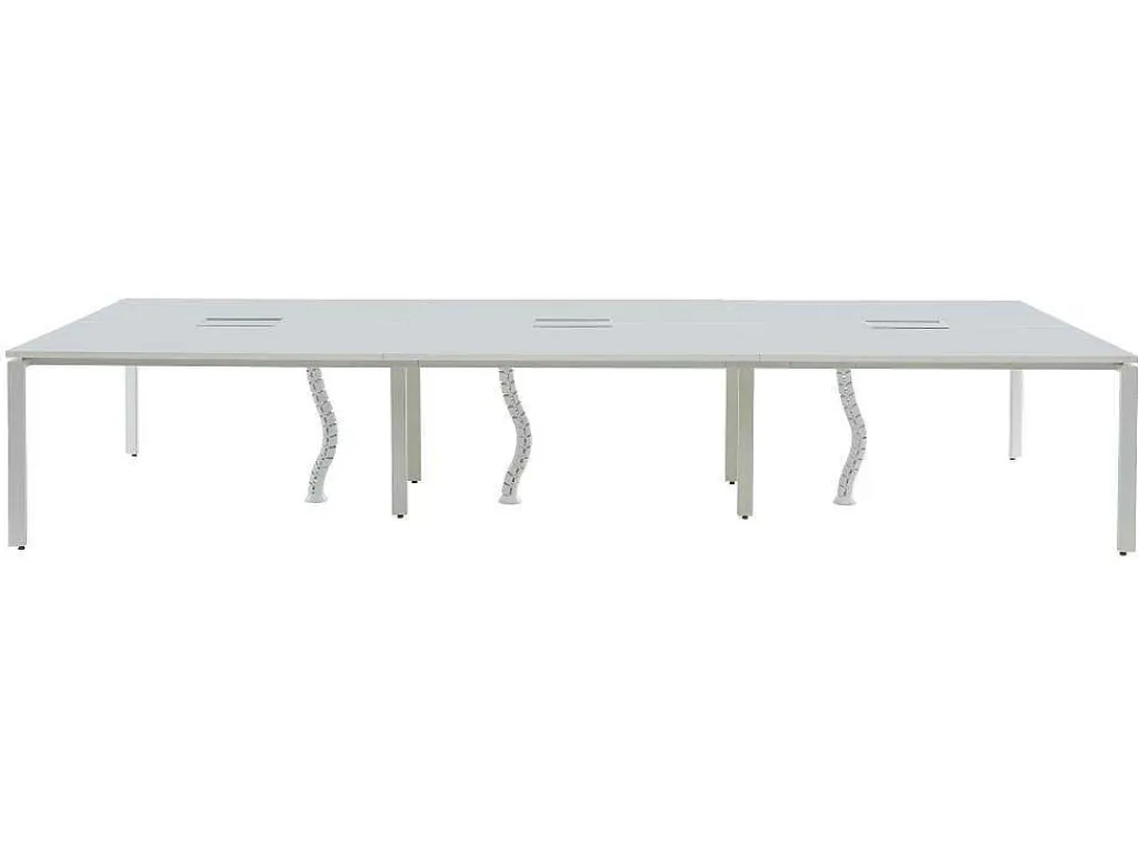 Bureaubank 6 Personen - Wit - L140 Cm - Downtown-Workēa Online