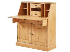 Bureaukast - Grenen En Mdf - Eikenkleur - Cleore-Vente-unique Hot
