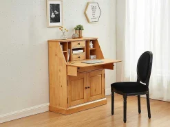 Bureaukast - Grenen En Mdf - Eikenkleur - Cleore-Vente-unique Hot