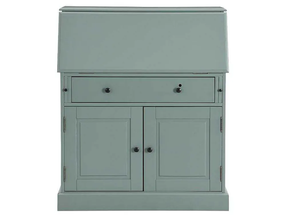 Bureaukast Cleore - Grenen En Mdf - Amandelgroen-Vente-unique Clearance