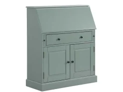 Bureaukast Cleore - Grenen En Mdf - Amandelgroen-Vente-unique Clearance