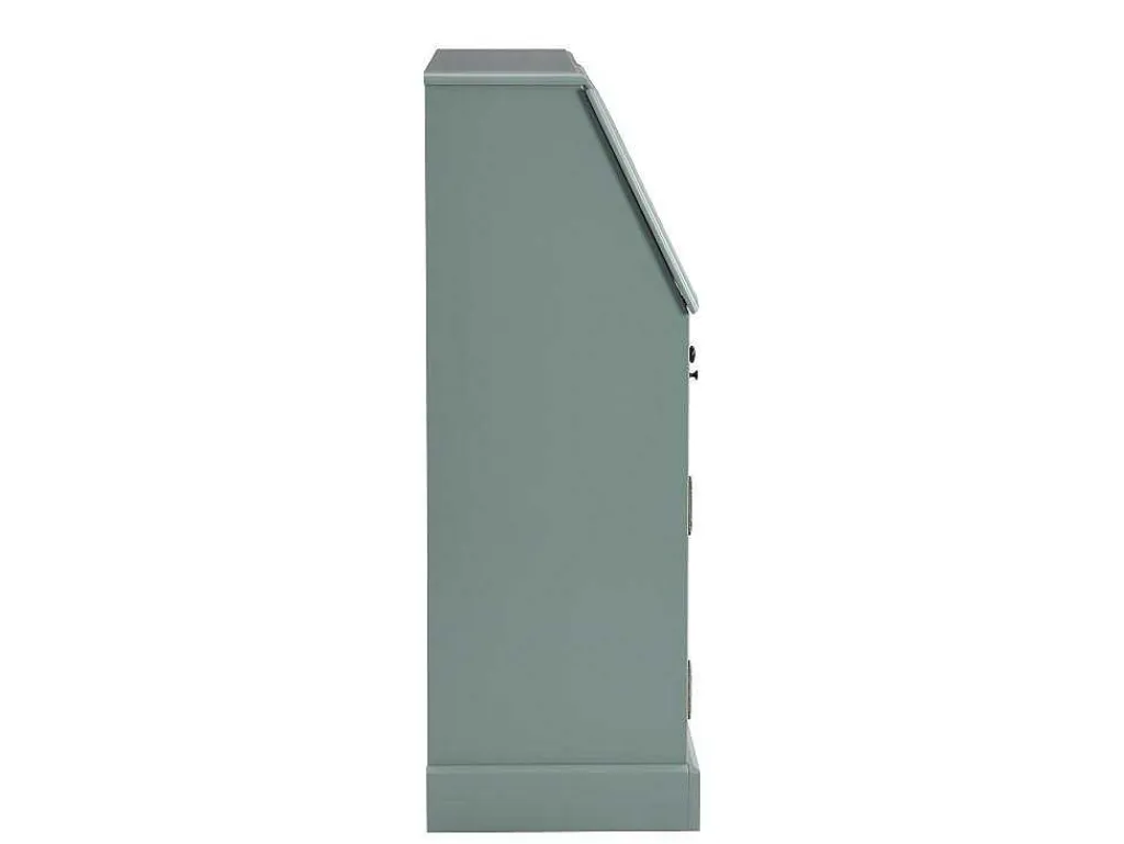 Bureaukast Cleore - Grenen En Mdf - Amandelgroen-Vente-unique Clearance