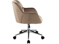 Bureaustoel - Fluweel - Beige - Verstelbare Hoogte - Pega-Vente-unique Online