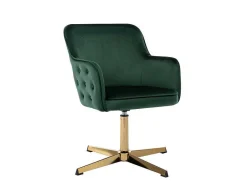 Bureaustoel - Fluweel - Groen - Capuli-Vente-unique