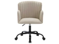 Bureaustoel - Stof - Beige - Verstelbare Hoogte - Toara-Vente-unique Hot
