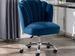 Bureaustoel - Velours - Blauw - Verstelbare Hoogte - Ruty Van-PASCAL MORABITO New