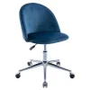 Bureaustoel - Velours - Blauw - Verstelbare Hoogte - Melbourne-Vente-unique Hot