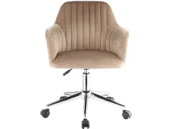 Bureaustoel Eleana - Fluweel - Verstelbare Hoogte - Beige-Vente-unique Discount