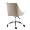 Bureaustoel Masurie - Velours - Beige - Verstelbare Hoogte-Vente-unique Sale