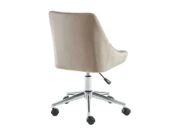 Bureaustoel Masurie - Velours - Beige - Verstelbare Hoogte-Vente-unique Sale