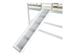 Cabine Stapelbed 90X200Cm - Massief Grenen - Met Trap En Glijbaan - Wit-ModernLuxe Sale