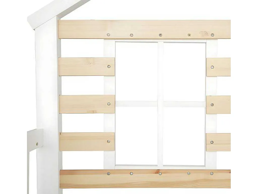 Cabine Stapelbed 90X200Cm - Massief Grenen - Met Trap En Glijbaan - Wit-ModernLuxe Sale