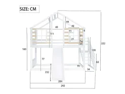 Cabine Stapelbed 90X200Cm - Massief Grenen - Met Trap En Glijbaan - Wit-ModernLuxe Sale