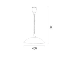 California Hanglamp, Wit, 40X40X80 Cm,-EPIKASA Best